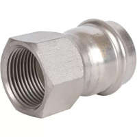 Переходник ВПр-ВР, 35х1, из нержавеющей стали прессовой ROMMER