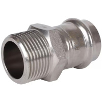 Переходник ВПр-НР, 28х1, из нержавеющей стали прессовой ROMMER