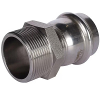 Переходник ВПр-НР, 42х11/2, из нержавеющей стали прессовой ROMMER