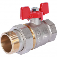 Кран шаровой с американкой ROMMER бабочка 11/4" ВН