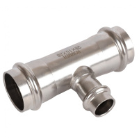 Тройник переходной ВПр, 28х15х28, из нержавеющей стали прессовой ROMMER