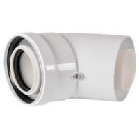 Отвод конденсационный угол 45гр. Ø60/100 ROMMER