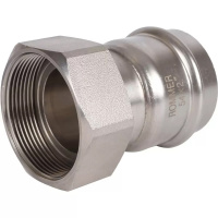 Переходник с накидной гайкой ВПр-ВР, 54х2, из нержавеющей стали прессовой ROMMER