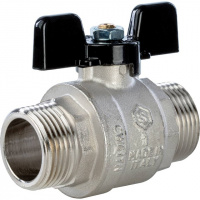 Кран шаровой STOUT бабочка 1" НН, полнопроходной