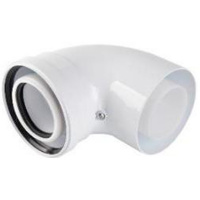 Отвод конденсационный угол 90гр. Ø60/100 ROMMER