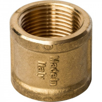 Муфта резьбовая латунная STOUT без покрытия 3/4"
