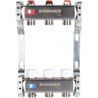 Коллектор из нержавеющей стали без расходомеров 3 вых. ROMMER