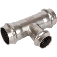Тройник переходной ВПр, 28х22х28, из нержавеющей стали прессовой ROMMER