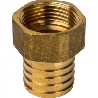 Штуцер резьбовой латунный STOUT без покрытия 11/4"x30мм В