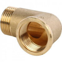 Угол резьбовой латунный STOUT без покрытия 1" ВН