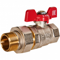 Кран шаровой с американкой ROMMER бабочка 3/4" ВН