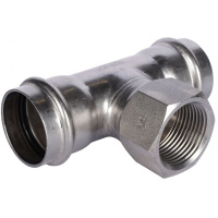 Тройник-переходник ВПр-ВР, 35х1, из нержавеющей стали прессовой ROMMER