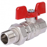 Кран шаровой с американкой STOUT бабочка EPDM 1/2"