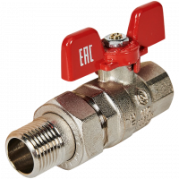 Кран шаровой полнопроходной с американкой, ВР/НР, ручка бабочка 1/2 (EPDM) STOUT