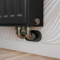 Отражатель декоративный для Г-образных трубок ESSAN HIDDEN двойной 50х2х15мм, чёрный RAL 9005