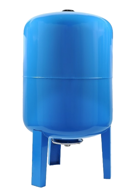 Гидроаккумулятор для воды ESSAN GIDRACH-NE вертикальный 80 л, 1" Н, синий, концевой, нерж фланец