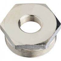 Футорка резьбовая латунная STOUT никель 11/2"x3/4" ВН