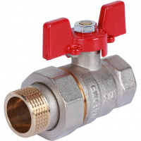 Кран шаровой с американкой ROMMER бабочка 3/4" ВН