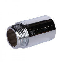 Удлинитель резьбовой латунный STOUT хром 1"x50мм ВН