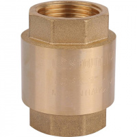 Обратный клапан пружинный, латунный STOUT (с пластиковым седлом) 1" ВВ