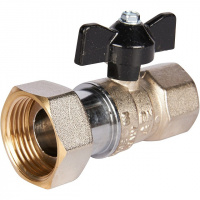 Кран шаровой STOUT бабочка 1"х3/4" В, с накидной гайкой