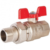 Кран шаровой с американкой STOUT бабочка EPDM 3/4"