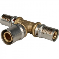 МП Тройник переходной пресс для металлопласта STOUT Ø16х20х16