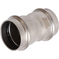 Муфта равнопроходная ВПр, 35, из нержавеющей стали прессовой ROMMER