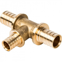 СА Тройник переходной аксиальный для сшитого полиэтилена STOUT латунный Ø25х20х25 (5/30)