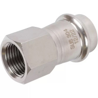 Переходник ВПр-ВР, 22х1/2, из нержавеющей стали прессовой ROMMER