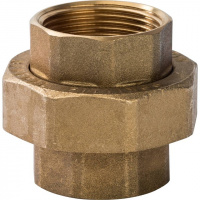 Американка ПРЯМАЯ резьбовая латунная (без прокладки) STOUT без покрытия 11/4" В