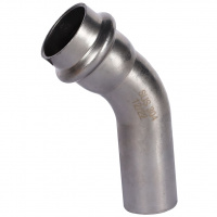 Угольник однораструбный 45° ВПр-НПр, 22, из нержавеющей стали прессовой ROMMER