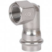 Угольник-переходник ВПр-ВР, 22х1/2, из нержавеющей стали прессовой ROMMER