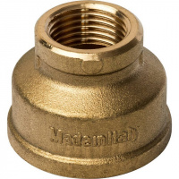 Муфта переходная резьбовая латунная STOUT без покрытия 1"x1/2" В