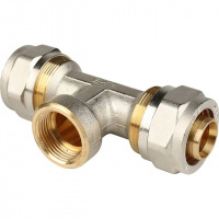 МЦ Тройник резьбовой цанга для металлопласта STOUT Ø26х3/4"х26 В