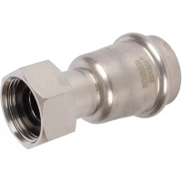 Переходник с накидной гайкой ВПр-ВР, 28х3/4, из нержавеющей стали прессовой ROMMER