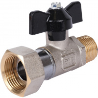 Кран шаровой STOUT бабочка 1/2"х3/4" Н, с накидной гайкой