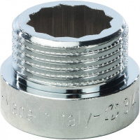 Удлинитель резьбовой латунный STOUT хром 3/4"x10мм ВН