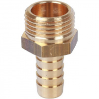 Штуцер резьбовой латунный STOUT без покрытия 3/8"x10мм Н