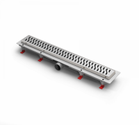 Душевой лоток MCH 950mm с рамкой из нержавеющей стали - глянец с боковым сливом D 40 HARMONY