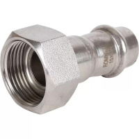 Переходник с накидной гайкой ВПр-ВР, 15х3/4, из нержавеющей стали прессовой ROMMER