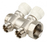 Коллектор распределительный вентильный ITAP никель 1"x1/2" -2 выхода, EU евроконус