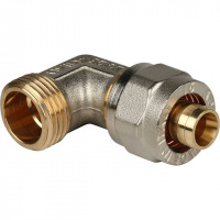 МЦ Угол резьбовой цанга для металлопласта STOUT Ø16х1/2" Н