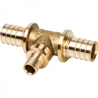 СА Тройник переходной аксиальный для сшитого полиэтилена STOUT латунный Ø25х16х25 (5/40)