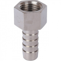 Штуцер резьбовой латунный STOUT никель 1/4"x10мм В