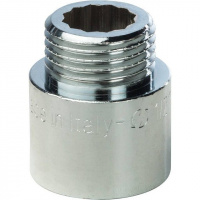 Удлинитель резьбовой латунный STOUT хром 1/2"x40мм ВН (легкая версия)