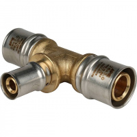 МП Тройник переходной пресс для металлопласта STOUT Ø26х16х26