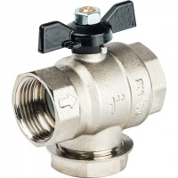 Кран шаровой STOUT бабочка 1" ВВ, с фильтром