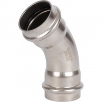 Угольник 45° ВПр-ВПр, 35, из нержавеющей стали прессовой ROMMER