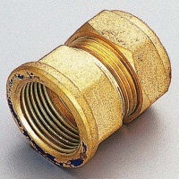 МФО Муфта обжимная с резьбой для медной трубы TIEMME Ø10х3/8" В